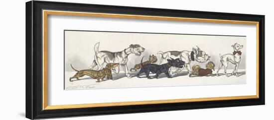 Dirty Dogs Of Paris III-Boris O'Klein-Framed Premium Giclee Print