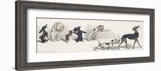 Dirty Dogs Of Paris IV-Boris O'Klein-Framed Premium Giclee Print