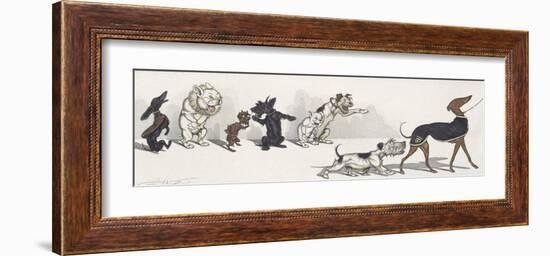 Dirty Dogs Of Paris IV-Boris O'Klein-Framed Premium Giclee Print