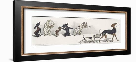 Dirty Dogs Of Paris IV-Boris O'Klein-Framed Premium Giclee Print