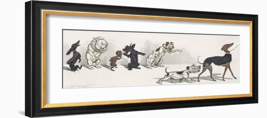 Dirty Dogs Of Paris IV-Boris O'Klein-Framed Premium Giclee Print