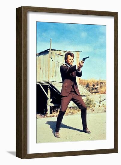 Dirty Harry, Clint Eastwood, 1971-null-Framed Premium Photographic Print