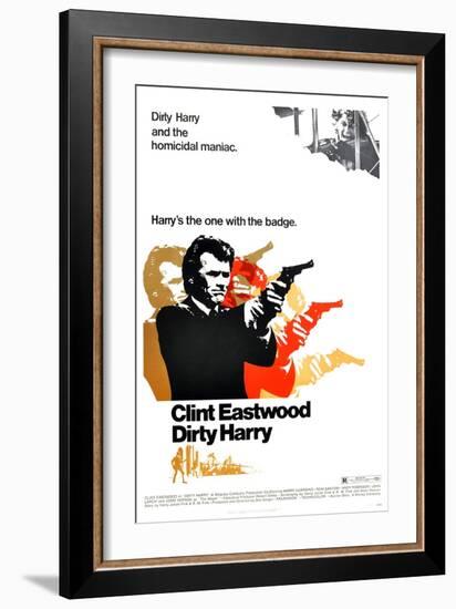 Dirty Harry, Clint Eastwood, 1971-null-Framed Art Print