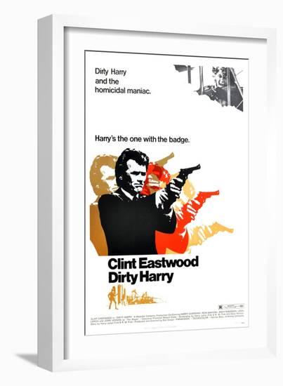 Dirty Harry, Clint Eastwood, 1971-null-Framed Art Print