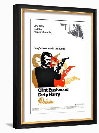 Dirty Harry, Clint Eastwood, 1971-null-Framed Art Print