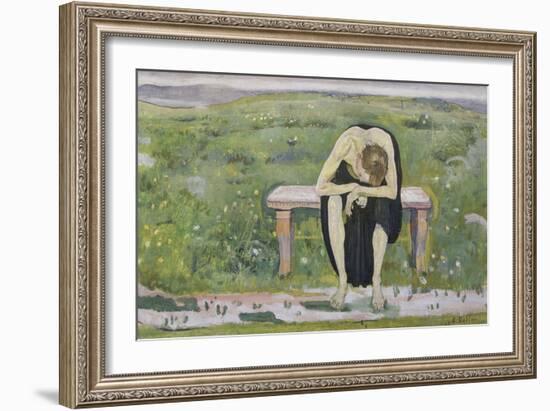 Disappointed. (Young Man) 1891-Ferdinand Hodler-Framed Giclee Print