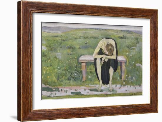 Disappointed. (Young Man) 1891-Ferdinand Hodler-Framed Giclee Print