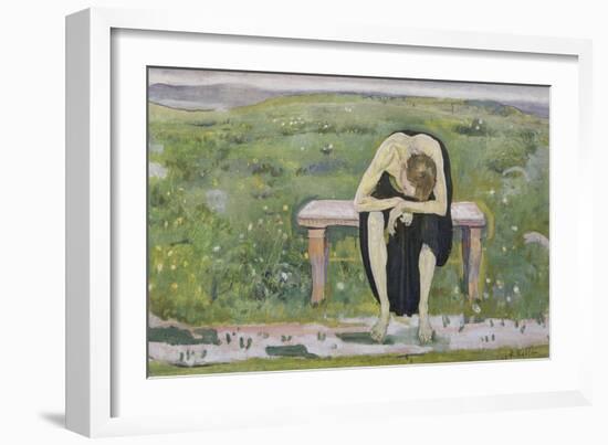 Disappointed. (Young Man) 1891-Ferdinand Hodler-Framed Giclee Print