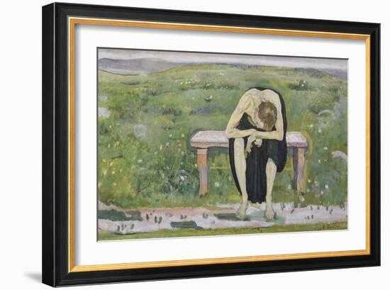 Disappointed. (Young Man) 1891-Ferdinand Hodler-Framed Giclee Print