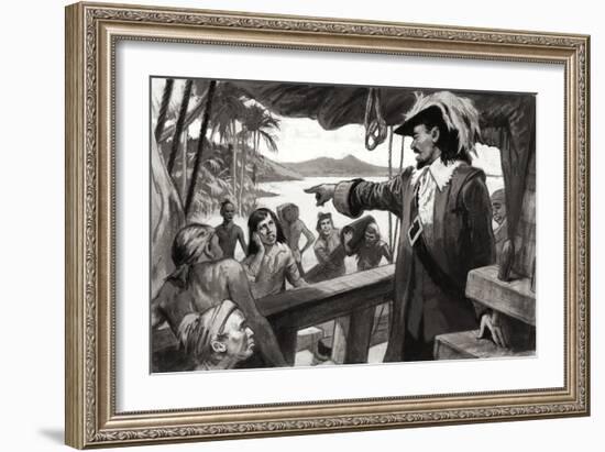 Disaster in Darien-Ralph Bruce-Framed Giclee Print