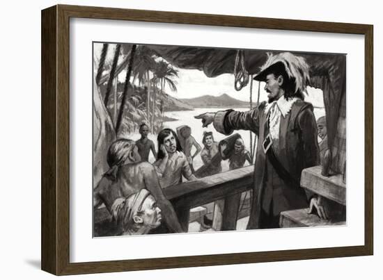 Disaster in Darien-Ralph Bruce-Framed Giclee Print