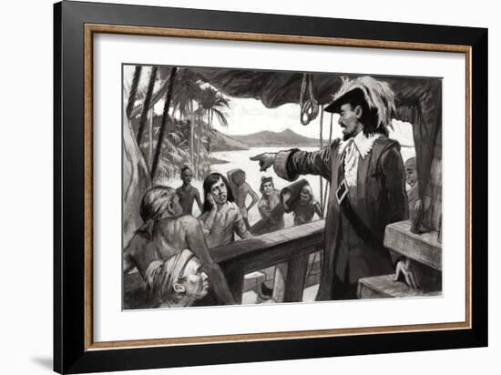 Disaster in Darien-Ralph Bruce-Framed Giclee Print