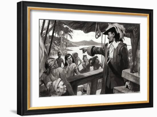 Disaster in Darien-Ralph Bruce-Framed Giclee Print