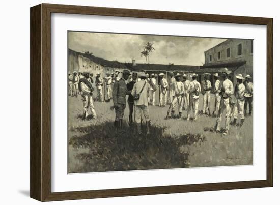 Disbanding Gomez' Army, 1899 (Oil on Canvas)-Frederic Remington-Framed Giclee Print