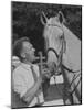 Discarded Farm Horse, Snowman, at Long Island Stable-null-Mounted Photographic Print