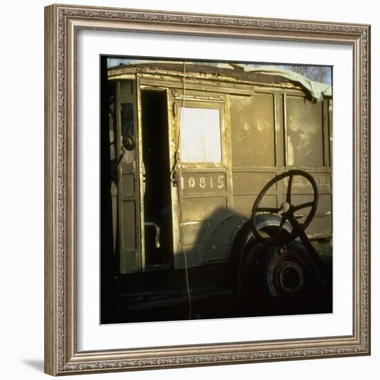 Discarded Mail Truck in Automobile Junkyard-Walker Evans-Framed Photographic Print