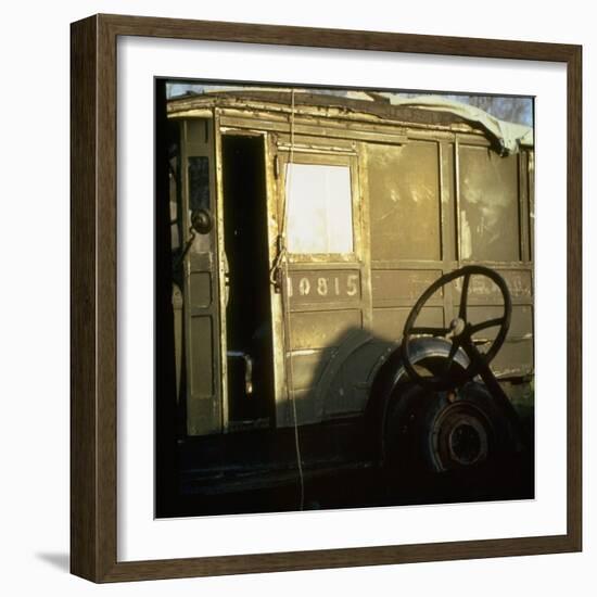 Discarded Mail Truck in Automobile Junkyard-Walker Evans-Framed Photographic Print