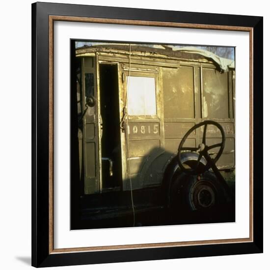 Discarded Mail Truck in Automobile Junkyard-Walker Evans-Framed Photographic Print