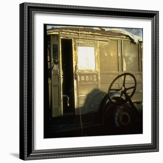 Discarded Mail Truck in Automobile Junkyard-Walker Evans-Framed Photographic Print