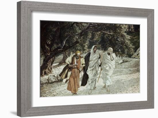 Disciples on the Road to Emmaus-James Tissot-Framed Giclee Print