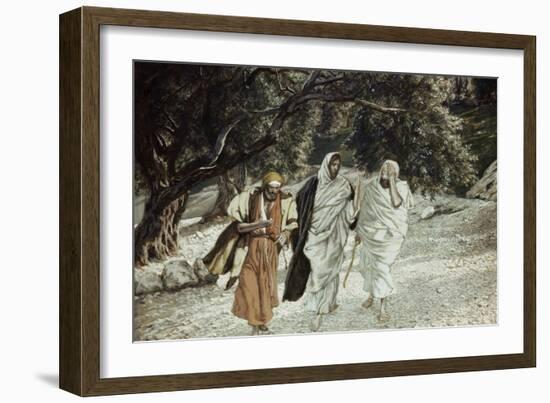 Disciples on the Road to Emmaus-James Tissot-Framed Giclee Print