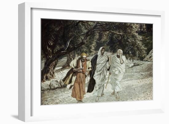 Disciples on the Road to Emmaus-James Tissot-Framed Giclee Print