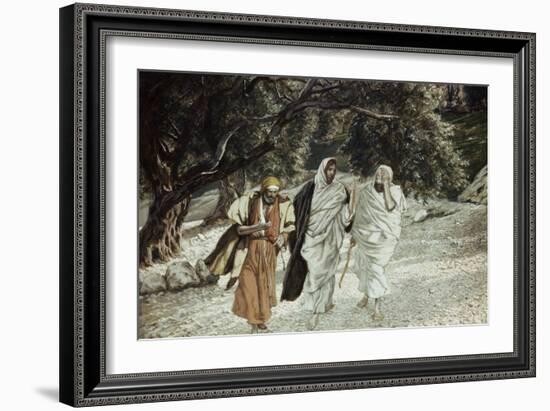 Disciples on the Road to Emmaus-James Tissot-Framed Giclee Print