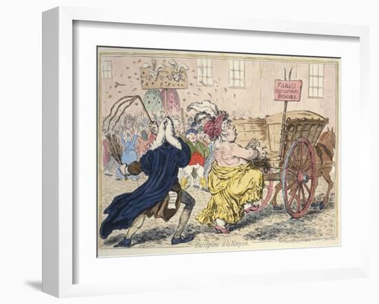 'Discipline A La Kenyon', March 25Th 1797 (Hand-Coloured Etching)-James Gillray-Framed Giclee Print