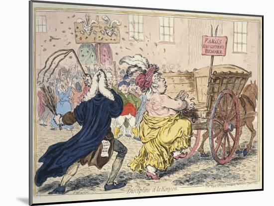 'Discipline A La Kenyon', March 25Th 1797 (Hand-Coloured Etching)-James Gillray-Mounted Giclee Print