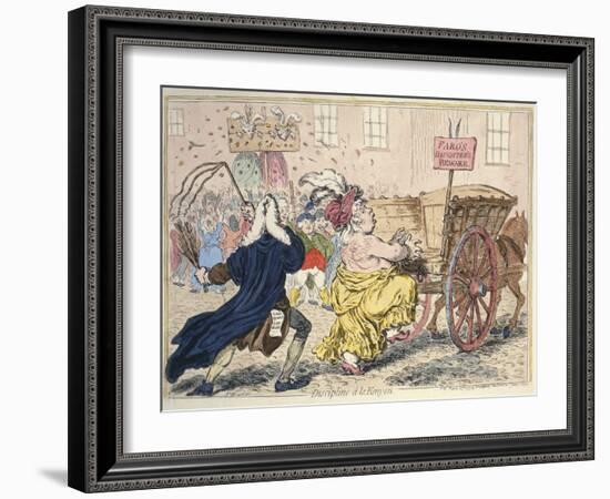 'Discipline A La Kenyon', March 25Th 1797 (Hand-Coloured Etching)-James Gillray-Framed Giclee Print