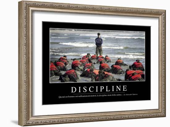 Discipline: Citation Et Affiche D'Inspiration Et Motivation-null-Framed Photographic Print