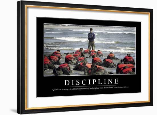 Discipline: Citation Et Affiche D'Inspiration Et Motivation-null-Framed Photographic Print