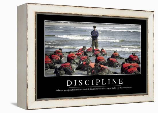 Discipline: Inspirational Quote and Motivational Poster-null-Framed Premier Image Canvas