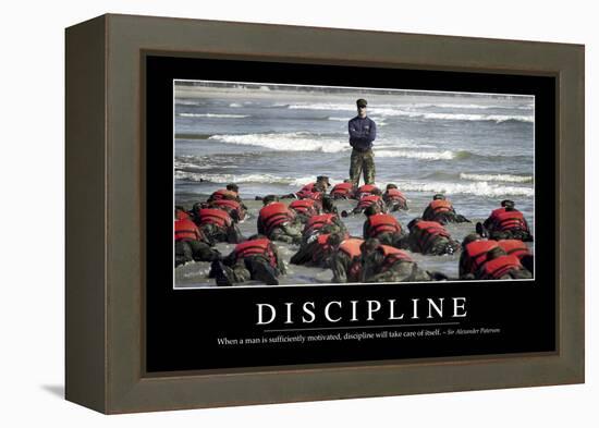 Discipline: Inspirational Quote and Motivational Poster-null-Framed Premier Image Canvas