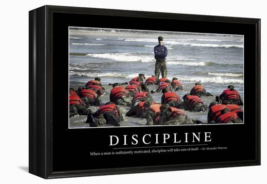 Discipline: Inspirational Quote and Motivational Poster-null-Framed Premier Image Canvas