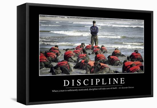 Discipline: Inspirational Quote and Motivational Poster-null-Framed Premier Image Canvas