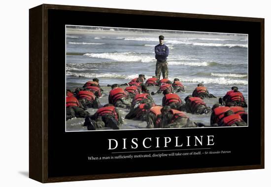 Discipline: Inspirational Quote and Motivational Poster-null-Framed Premier Image Canvas
