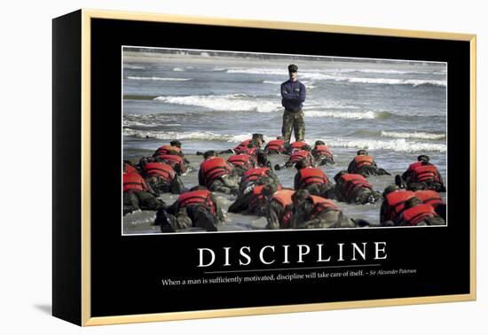 Discipline: Inspirational Quote and Motivational Poster-null-Framed Premier Image Canvas