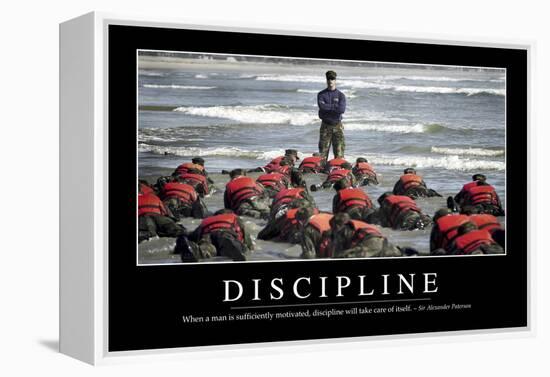 Discipline: Inspirational Quote and Motivational Poster-null-Framed Premier Image Canvas