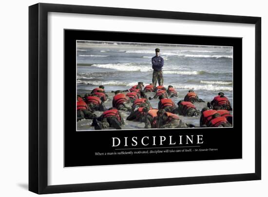 Discipline: Inspirational Quote and Motivational Poster-null-Framed Photographic Print