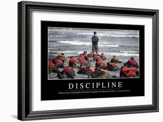 Discipline: Inspirational Quote and Motivational Poster-null-Framed Photographic Print