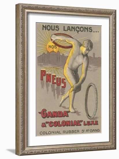 Discobolos Throwing Bicycle Tire-null-Framed Art Print