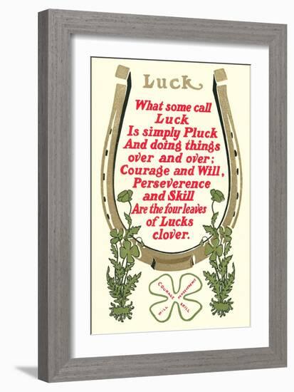 Discourse on Luck-null-Framed Art Print