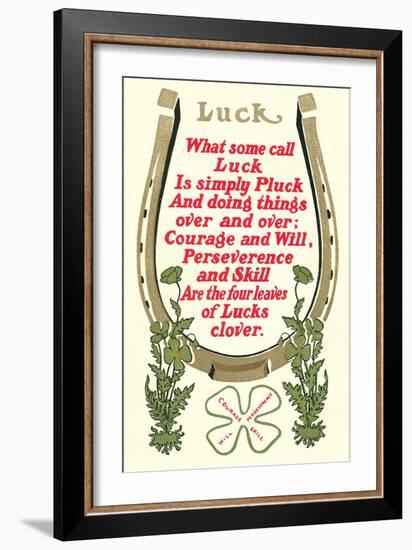 Discourse on Luck-null-Framed Art Print