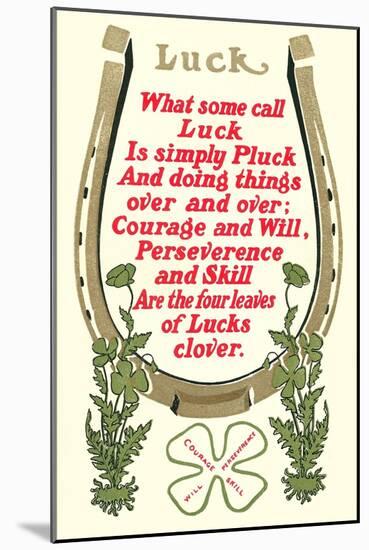 Discourse on Luck-null-Mounted Art Print