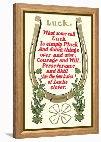Discourse on Luck-null-Framed Stretched Canvas