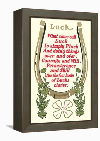 Discourse on Luck-null-Framed Stretched Canvas