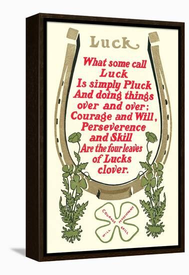 Discourse on Luck-null-Framed Stretched Canvas