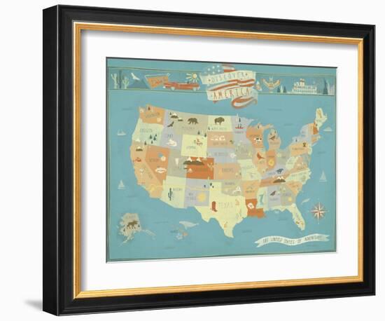 Discover America-Clara Wells-Framed Giclee Print