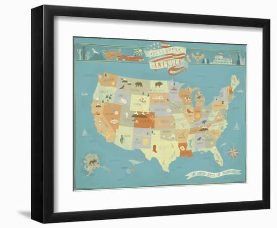 Discover America-Clara Wells-Framed Giclee Print